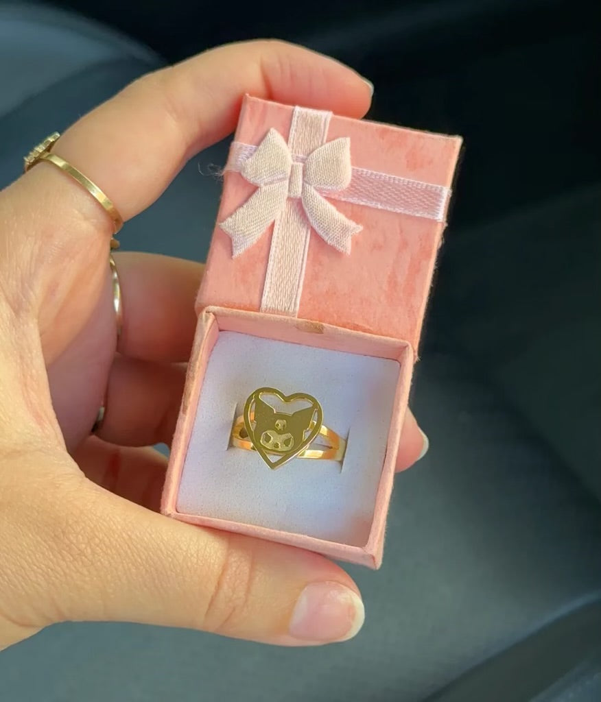 Kuromi Heart Ring