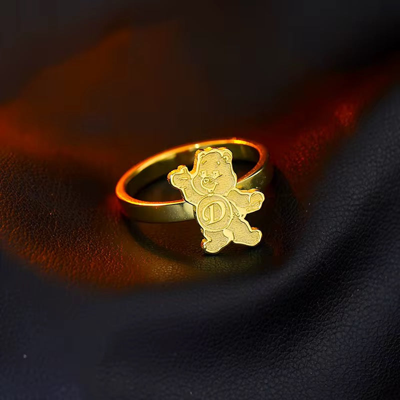 Custom Initial Care Bear Ring