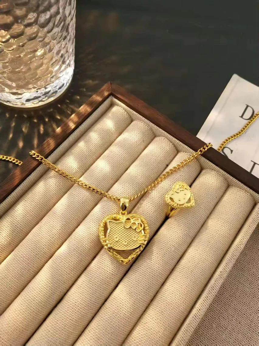 Hello Kitty Heart Jewelry Set