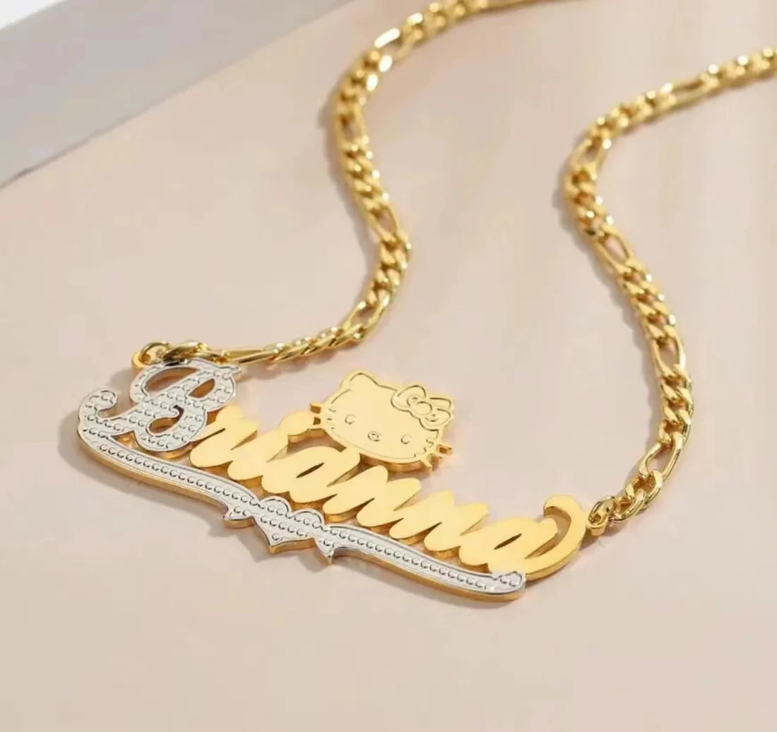 Hello Kitty Nameplate Necklace