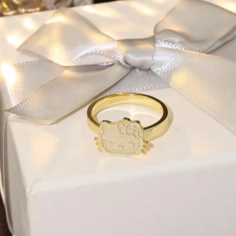 Hello Kitty Hibiscus Flower Ring