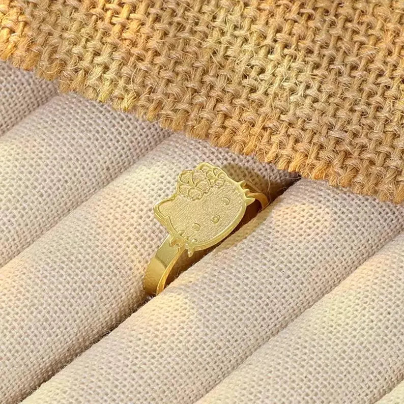 Hello Kitty Hibiscus Flower Ring