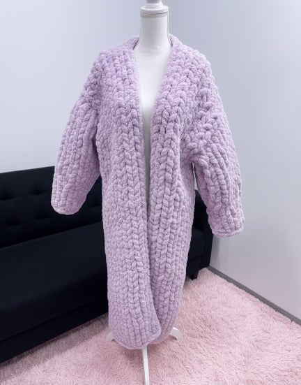 Chunky Crochet Cardigan (Long)