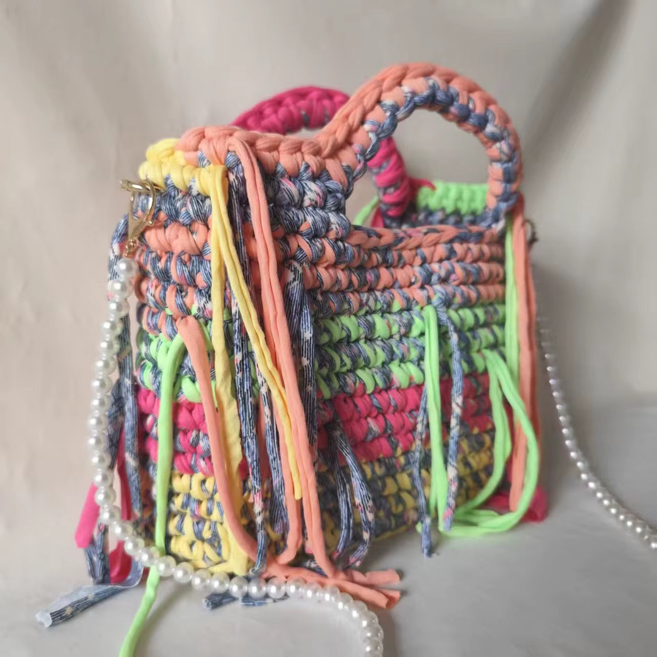 Neon Dreams Crochet Bag