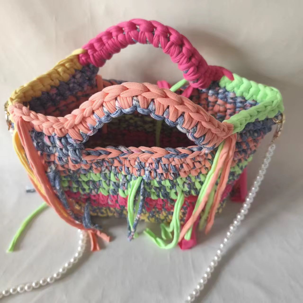 Neon Dreams Crochet Bag