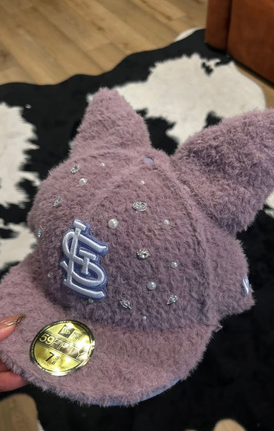 Custom Fuzzy Fox Ears Baseball Crochet Hat