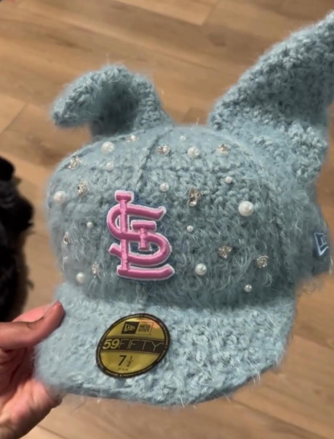 Custom Fuzzy Fox Ears Baseball Crochet Hat