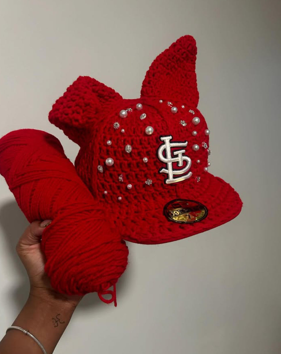 Custom Fox Ears Baseball Crochet Hat