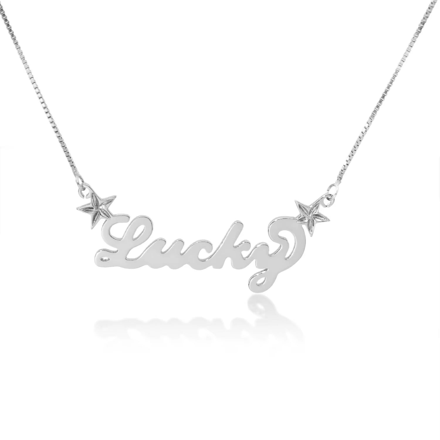Custom “So Lucky” Nameplate Necklace