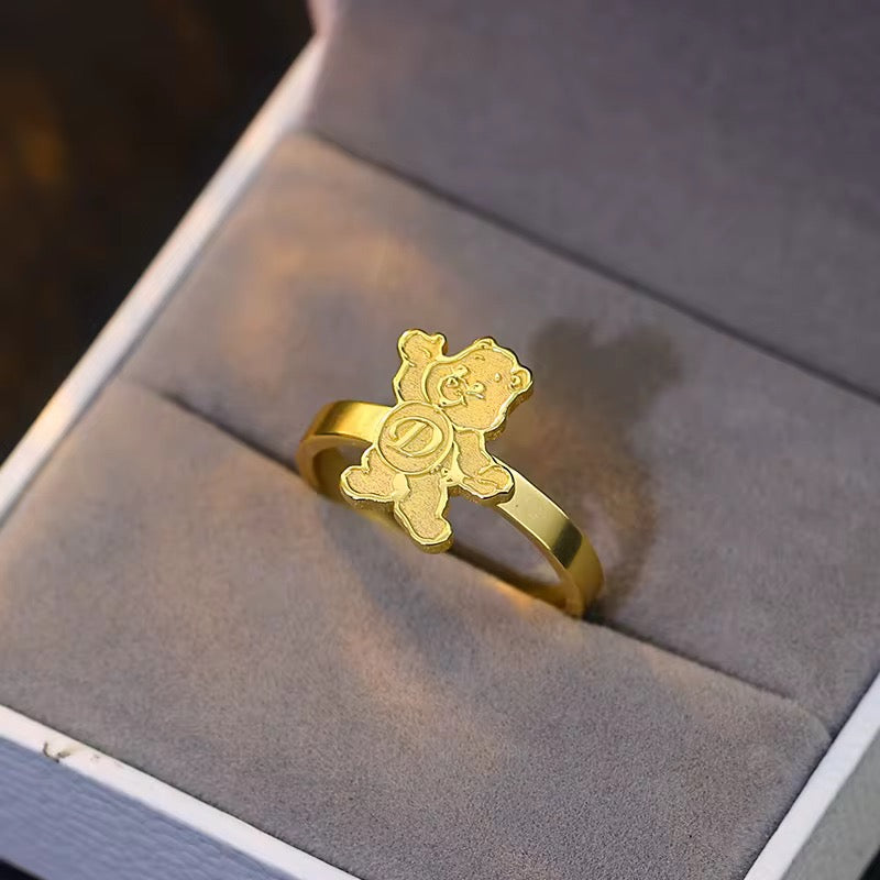 Custom Initial Care Bear Ring