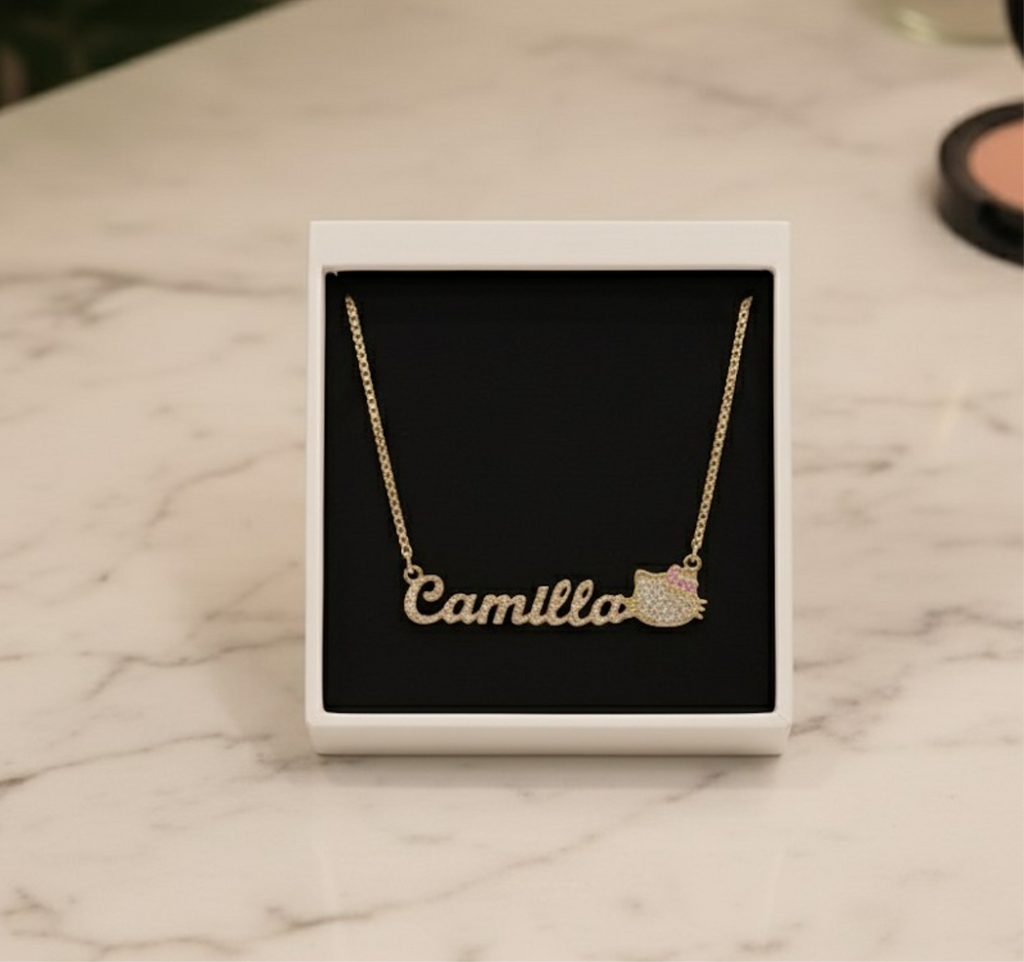 Custom Hello Kitty Nameplate Necklace