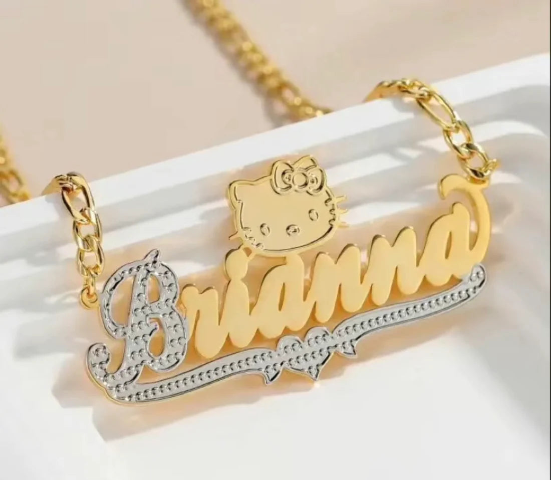 Hello Kitty Nameplate Necklace