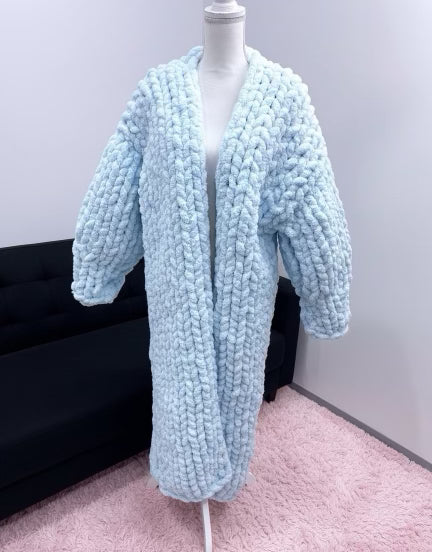 Chunky Crochet Cardigan (Long)