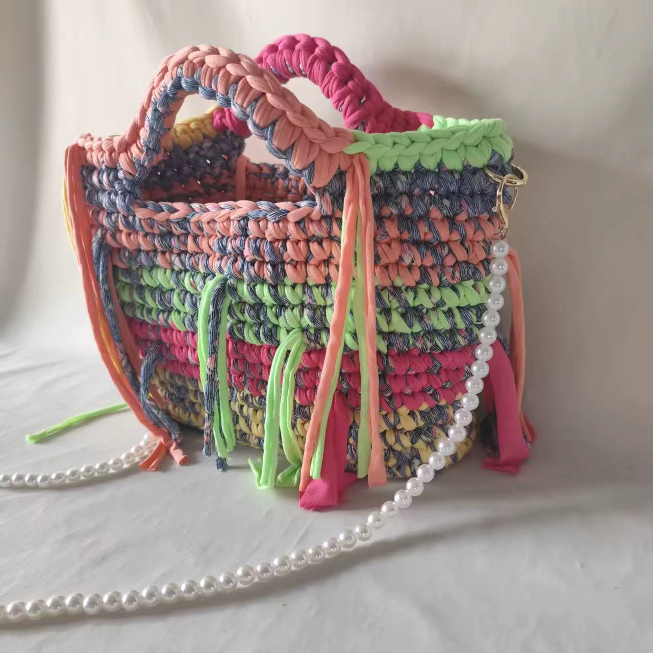 Neon Dreams Crochet Bag